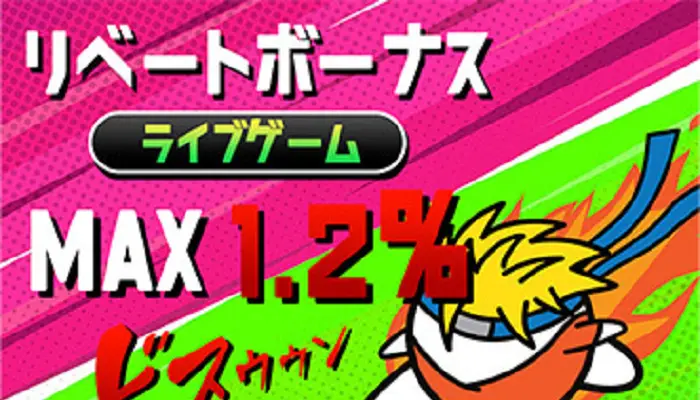 プレイワールドカジノのその他ボーナス「リベートボーナス（ライブカジノ）」