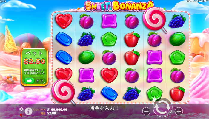 sweetbonanzaプレイ画面